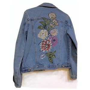 Glamorous Jacket Denim unique hand painted denim jacket NEW WITHOUT TAGS Size M